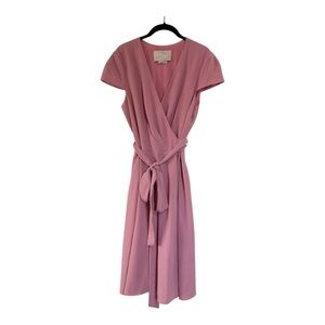 Gal Meets Glam Audrey Wrap Dress in Blush Pink Size 14